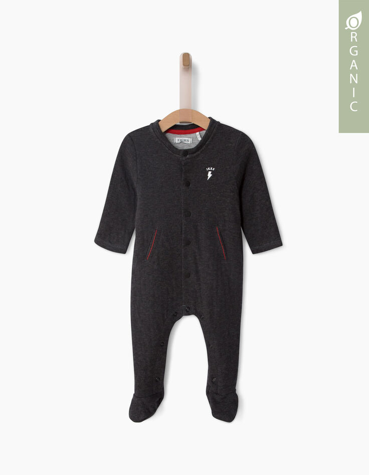 Grauer Baby-Overall-1