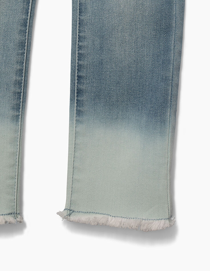 Salopette en jeans faded blue fille-5