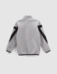 Boys’ grey cardigan with black and reflective details-4