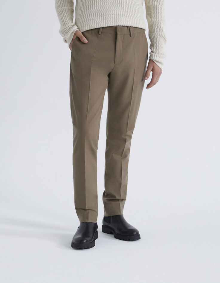 Men’s cappuccino Manteco® Pure Edition suit trousers-2