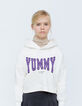 Girls’ off-white hoodie with embroidered XL letters-2