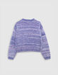 Girl's blue and pink knitted cardigan-2