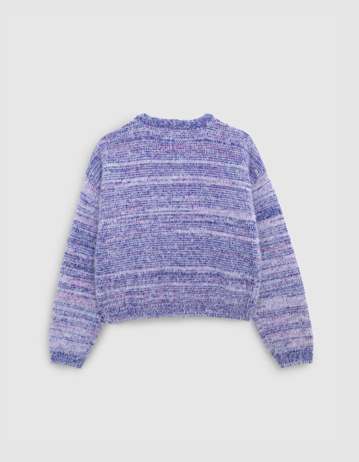 Girl's blue and pink knitted cardigan-2