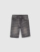 Boys’ grey denim Bermuda shorts-1