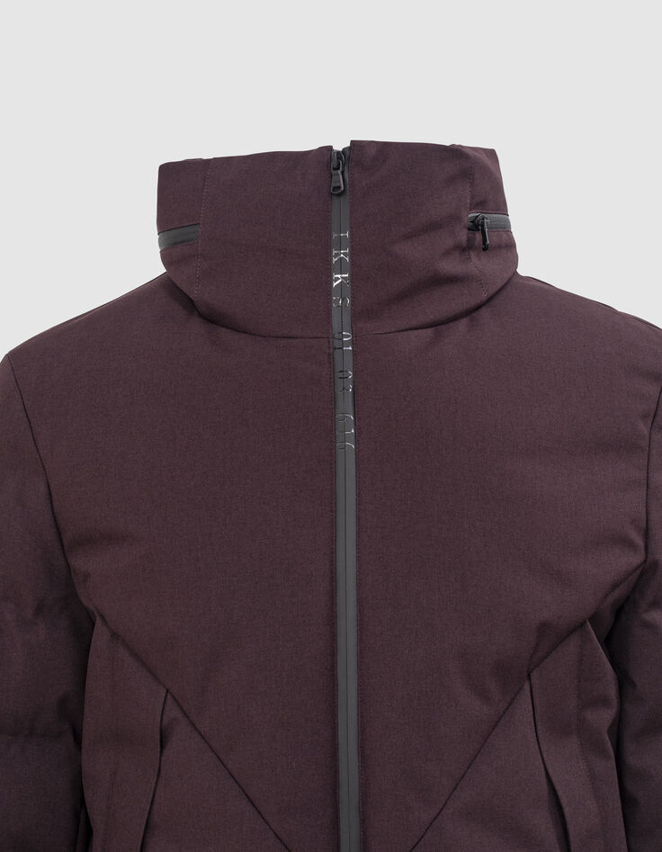 Dark plum WATERPROOF jack met verborgen kap Heren-4