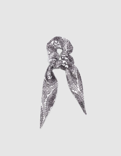 Girls’ white scarf scrunchie with black Bandana motif - IKKS