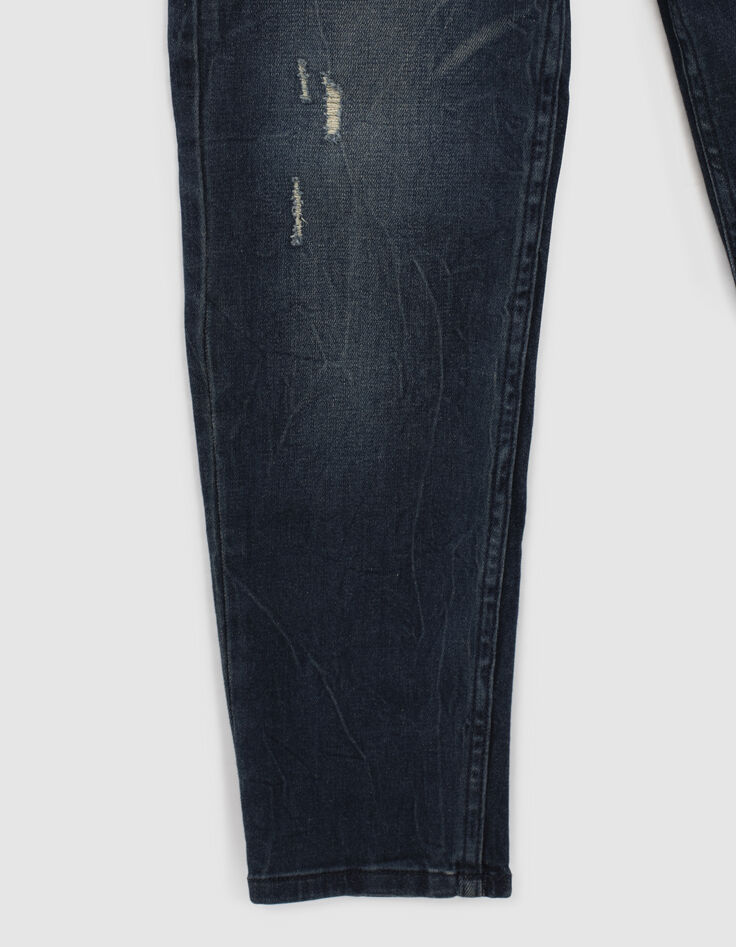 Vintage blue straight jeans slijtplekken jongens -6