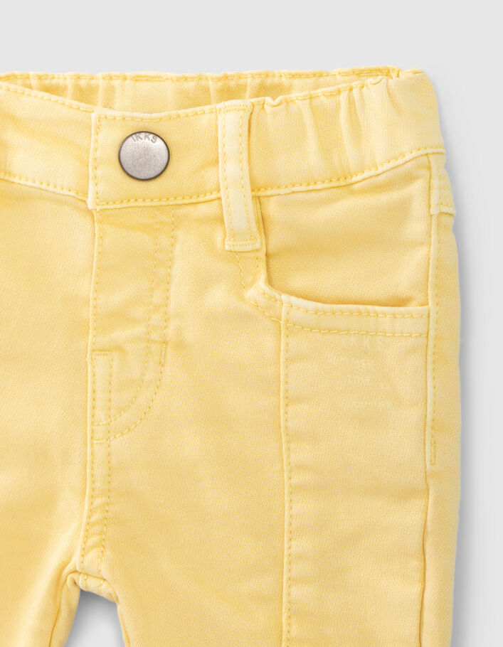 Baby boys’ light yellow jeans with seam down front - IKKS