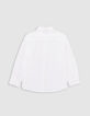 Boy’s white shirt, lightning embroidered on button placket-4