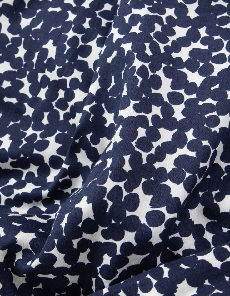 Men's SLIM navy polka dot print shirt-8