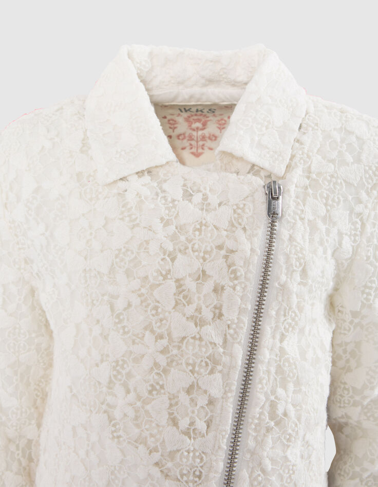 Girls’ off-white lace biker-style jacket-3