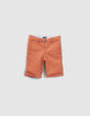 Oranje chino-bermuda jongens-1