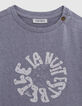 Blauw t-shirt met boodschap voor babymeisjes-2