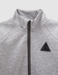 Boys’ grey cardigan with black and reflective details-3