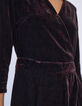 Robe courte velours imprimé baroque effet portefeuille femme-4