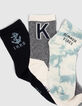 Chaussettes marine, blanches, bleues-2