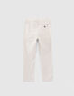 Boys' beige striped suit trousers-2