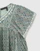 Loose top aqua met geometrische print meisjes-4