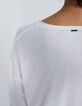 Women’s off-white chevron pointelle cashmere sweater-4