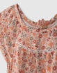 Perzik blouse microbloemetjesprint EcoVero™ babymeisjes-6