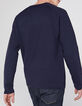 Men’s navy marl round-neck sweatshirt-3