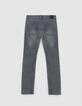 Grijze SLIM jeans gedraaide naad jongens-3