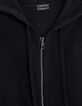 Women’s chevron motif cashmere hooded cardigan-4