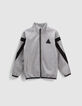 Boys’ grey cardigan with black and reflective details-2