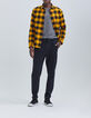 Men’s yellow checked motif REGULAR shirt-7