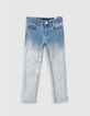 Girls’ light blue slim 7/8 jeans-1