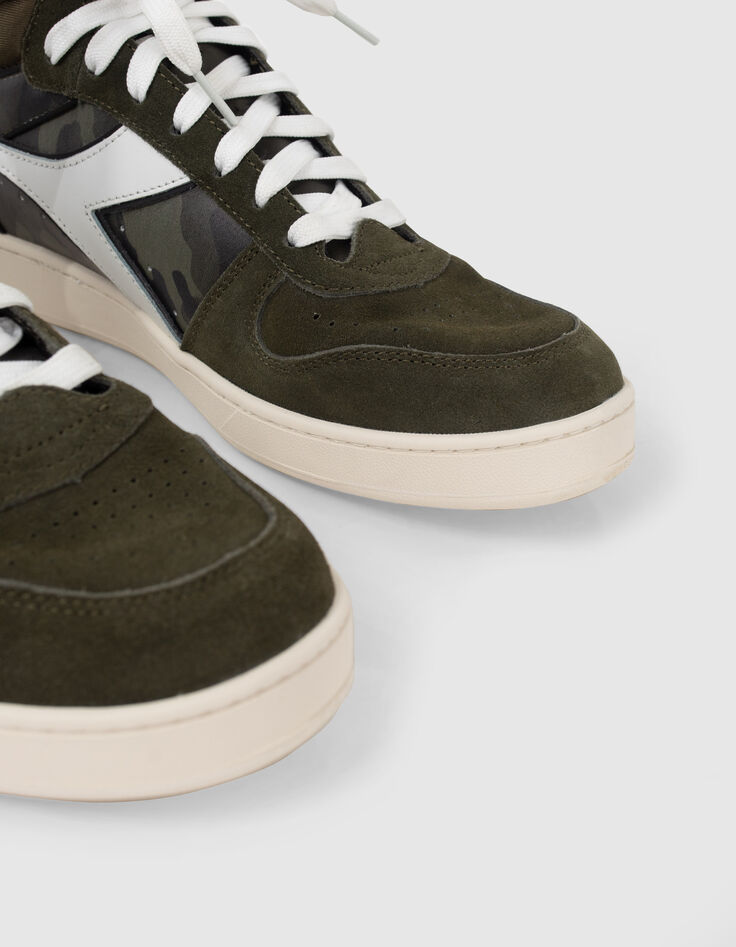 Baskets Mixtes kaki et camouflage en cuir IKKS X DIADORA-5