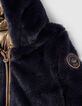 Wendesteppjacke in Gold und Marineblau für Babymädchen-5