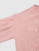 Roze sweatshirt met ton-sur-ton borduursel voor meisjes-9