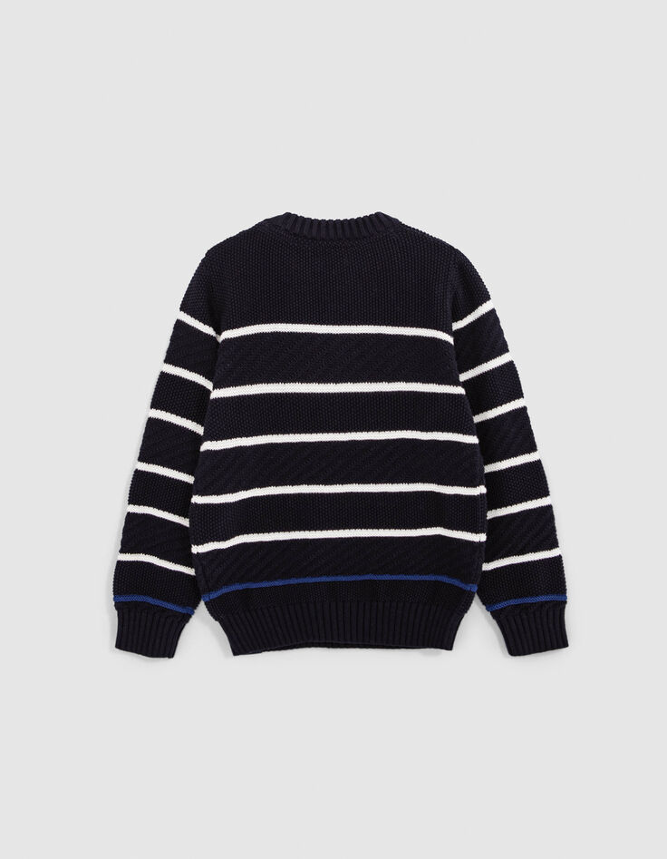 Boy's organic cotton fancy knit sailor sweater-5