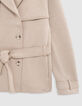 Trench corto beige chica-6