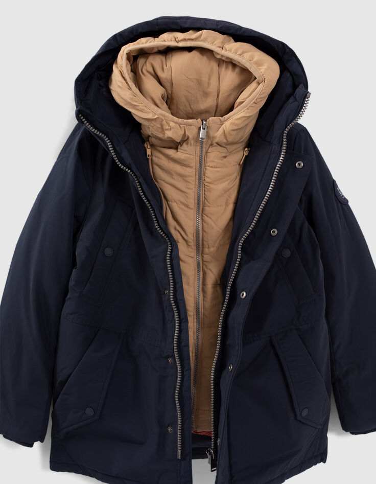 Parka 3-en-1 marine et doudoune réversible garçon-6