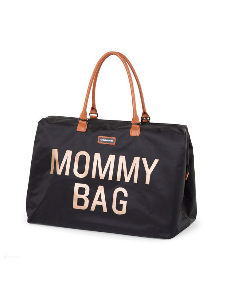 Sac à langer Mommy Bag noir typo or CHILDHOME-6