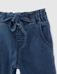 Medium Blue Jeans mit Schleife am Bund für Babymädchen-2