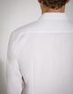 Men’s white BasIKKS SLIM shirt with black line-3