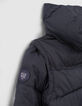 Marineblaue Jungensteppjacke aus Mischgewebe-7