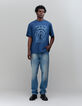 Men's visual cobalt T-shirt-2