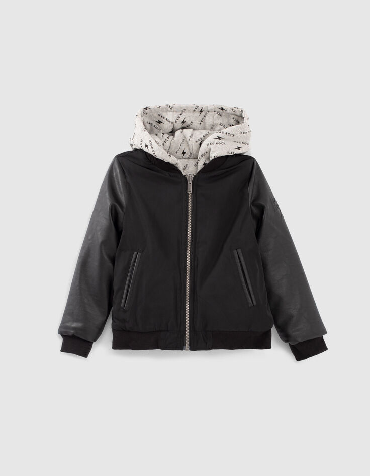 Boys’ black and Bandana print reversible jacket-2