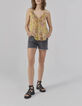 Women’s yellow paisley summer print top-4