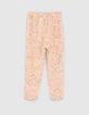 Girls’ peach floral print Lenzing™ Ecovero™ viscose trousers-3