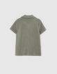 Boys’ khaki terry polo shirt-4