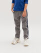 Grey jogging suit with lettering on boy's side-1