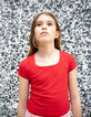 Girl's red cropped T-shirt-1