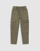 Upcycled JOGGER khaki jeans battle spirit boy-1