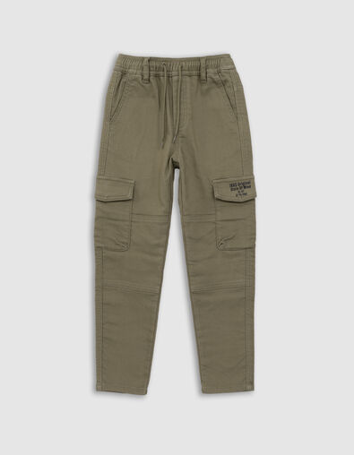 Upcycled JOGGER khaki jeans battle spirit boy - IKKS