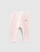 Baby’s light pink organic sweatshirt fabric trousers-3